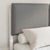 vidaXL Estructura de Cama con Cabecera Tapizada Gris Claro