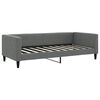 vidaXL Sof&aacute; cama sin colch&oacute;n tela gris oscuro 90x190 cm