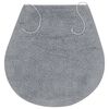 vidaXL Conjunto de alfombrillas de ba&ntilde;o de tela 3 piezas gris