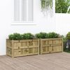 vidaXL Jardineras de exterior 2 unidades madera impregnada de pino