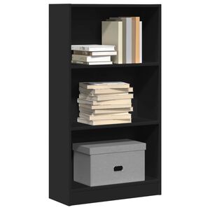 vidaXL Estanter&iacute;a de madera de ingenier&iacute;a negra 60x24x109 cm