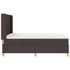 vidaXL Cama tipo Box Spring Marr&oacute;n Oscuro 140 x 190 cm tela