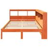 vidaXL Cama con estanter&iacute;a sin colch&oacute;n madera maciza marr&oacute;n 120x190 cm