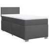 vidaXL Cama box spring con colch&oacute;n tela gris oscuro 80x200 cm