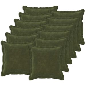 vidaXL Coj&iacute;n HOUTEN 12 uds. Verde Microfibra de forro polar