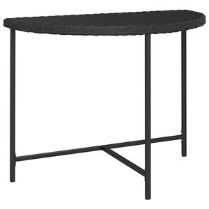vidaXL Mesa de jard&iacute;n de rat&aacute;n sint&eacute;tico negra 100x50x75 cm