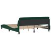 vidaXL Estructura de cama Dover terciopelo verde oscuro 180x200 cm