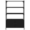 vidaXL Librer&iacute;a de 3 estantes madera ingenier&iacute;a negro 70x30x109,5 cm