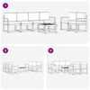 vidaXL Conjunto de sof&aacute;s de exterior con coj&iacute;n 7 pcs Natural y Crema