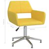 vidaXL Sillas de comedor giratorias 4 unidades tela amarillo