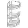 vidaXL Rinconera de ducha 3 estantes 2 piezas metal