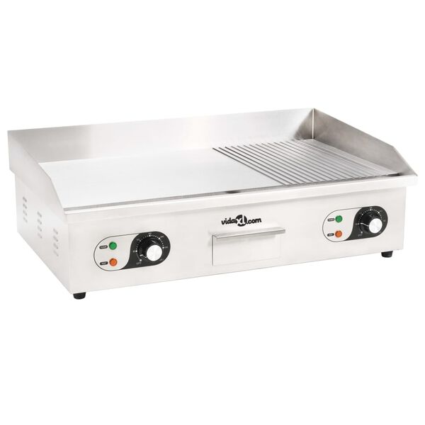 vidaXL Plancha eléctrica de cocina acero inoxidable 4400 W 71x43x24 cm