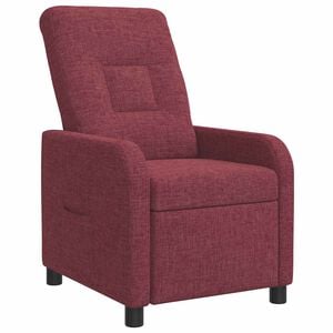 vidaXL Recliner Rojo vino Tela
