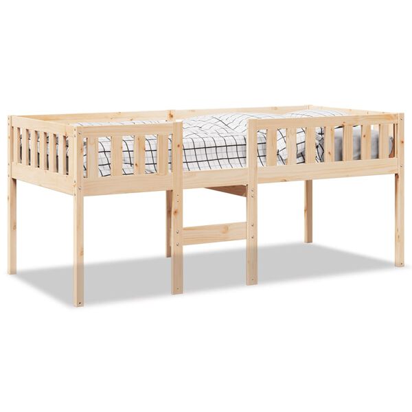 vidaXL Cama para ni&ntilde;os sin colch&oacute;n madera maciza de pino 75x190 cm