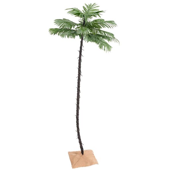 vidaXL Palmera artificial con 136 LED blanco c&aacute;lido 220 cm