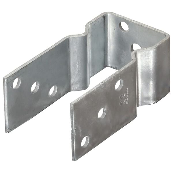 vidaXL Anclajes de valla 12 uds acero galvanizado plateado8x6x15 cm
