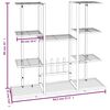 vidaXL Soporte para flores de hierro blanco 94,5x25x89 cm