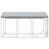 vidaXL Perrera exterior con techo acero galvanizado plata 3x4,5x2,5 m