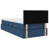 vidaXL Cama con almacenamiento y LED con LED Azul 100 x 200 cm tela