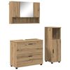 vidaXL Juego de muebles de ba&ntilde;o 3 uds. Roble artisan 76,5 x 35 x 64 cm