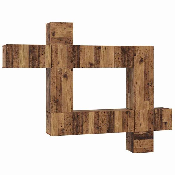 vidaXL Conjunto de mueble de TV 10 pcs Madera envejecida