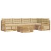 vidaXL Conjunto de sof&aacute;s de exterior 6 uds. y Beige Poli&eacute;ster