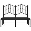 vidaXL Estructura cama sin colch&oacute;n con cabecero metal negro 120x190 cm
