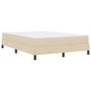 vidaXL Cama tipo Box Spring con colch&oacute;n Crema 140 x 190 cm tela
