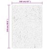 vidaXL Alfombra de pelo corto suave lavable HUARTE arena 160x230 cm