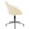 vidaXL Silla de comedor giratoria tela color crema