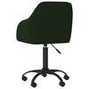 vidaXL Sillas de comedor giratorias 2 unidades terciopelo verde oscuro