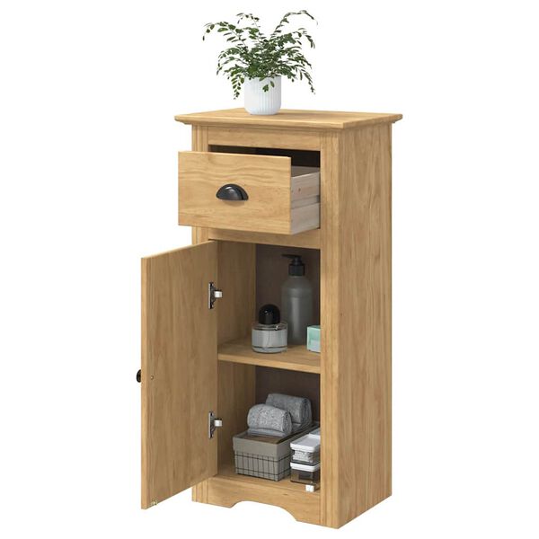vidaXL Gabinete de Ba&ntilde;o con caj&oacute;n BODO Marr&oacute;n miel 44 x 30 x 90 cm