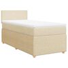vidaXL Cama box spring con colch&oacute;n tela color crema 90x200 cm
