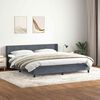vidaXL Cama box spring con colch&oacute;n terciopelo gris oscuro 180x210 cm