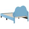vidaXL Estructura de cama con cabecera Azul 80 x 160 cm PU