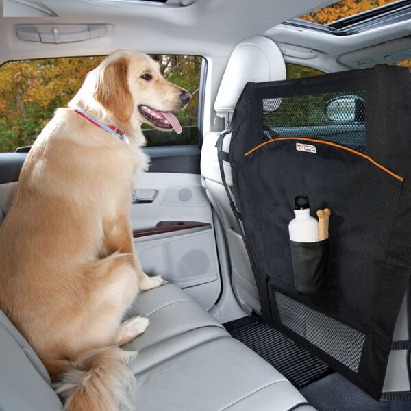 Kurgo Barrera de perros para el asiento trasero del coche negro