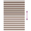 vidaXL Estor cebra marr&oacute;n 155x200 cm tejido ancho 150,9 cm poli&eacute;ster