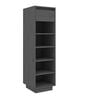 vidaXL Mueble zapatero de madera maciza de pino gris 30x34x105 cm