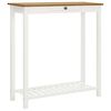 vidaXL Mesa alta de bar de madera maciza de roble 100x40x110 cm