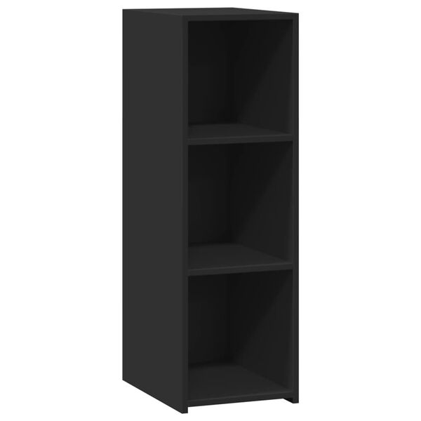 vidaXL Aparador de madera de ingenier&iacute;a negro 30x41x93cm