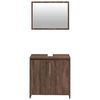 vidaXL Set de muebles ba&ntilde;o 2 pzas madera contrachapada marr&oacute;n roble