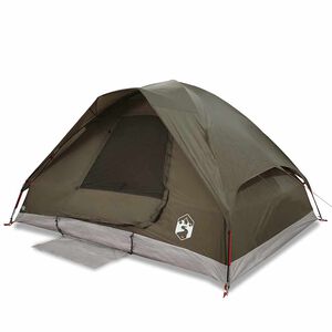 vidaXL Tienda de campa&ntilde;a familiar igl&uacute; 6 personas impermeable marr&oacute;n