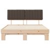 vidaXL Estructura de Cama con Cabecera Tapizada Taup&eacute; 150 x 200 cm