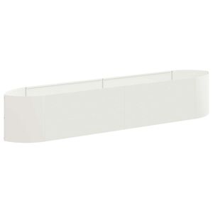vidaXL Cama de Jard&iacute;n Elevada Blanco 220 x 40 x 40 cm Acero