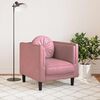 vidaXL Sill&oacute;n con coj&iacute;n terciopelo rosa