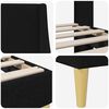 vidaXL Estructura de cama con cabecera Negro 100 x 200 cm tela
