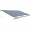 vidaXL Toldo plegable de operaci&oacute;n manual 500 cm azul y blanco
