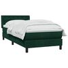 vidaXL Cama box spring con colch&oacute;n terciopelo verde oscuro 90x220 cm