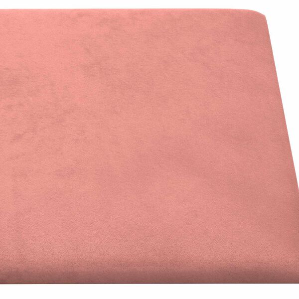 vidaXL Cabecero de Pared 12 pcs Rosa 30 x 30 cm Terciopelo
