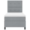 vidaXL Cama tipo Box Spring con colch&oacute;n Gris Claro 90 x 190 cm tela